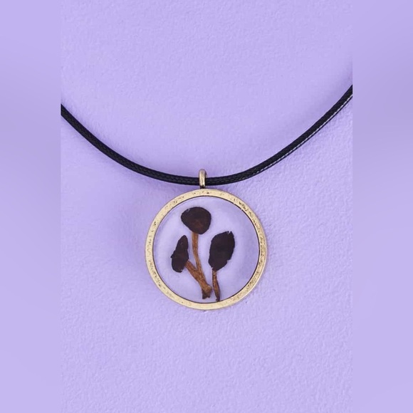 Pressed Mushroom Necklace, NWT - Picture 2 of 3